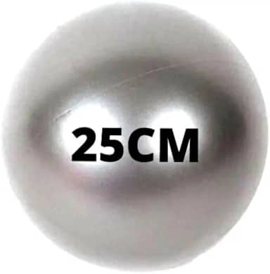 Bola de Yoga 25cm Cinza Pilates Ginastica Exercicio Suiça Fisioterapia PVC Overball