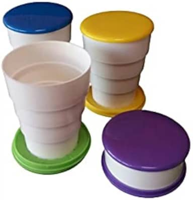 Copo retrátil plástico kit com 6 unidades