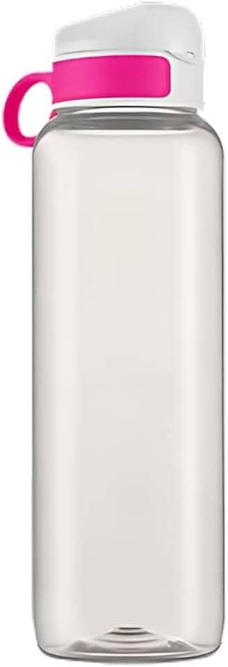 Garrafinha De Água Squeeze 1L Resistente Escritório Academia (Rosa)