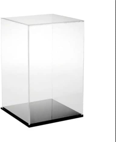 Caixa Expositora em Acrílico Transparente- base cor preta (15x15x25(h))