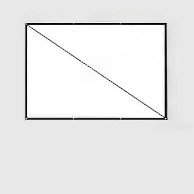 Tela de projetor 16:9 branca anti-luz moldura preta de 84-150 polegadas com furo metal home theater(100 polegadas-1 und)