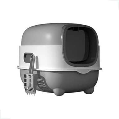 Caixa De Areia Banheiro Sanitário Gatos Fechado Anti Odor