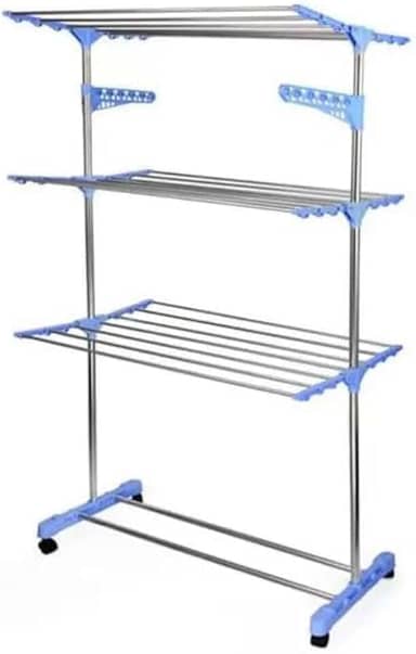 Varal De Roupas Vertical 3 Andares De Chão Dobrável Portátil - VARI TUDO