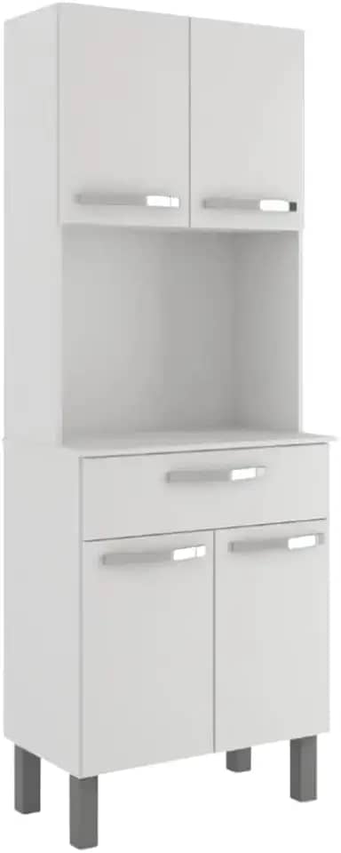 Armário de Cozinha Paneleiro 4 Portas 1 Gaveta Balli Branco