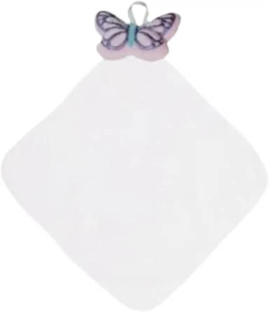 Naninha – Macia ao Toque, Ideal Para Objeto de Apego ou Transição para Crianças (Off-white, 30x30, Borboleta)