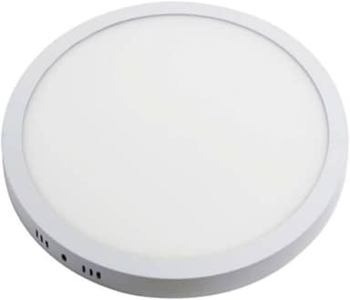 Painel Plafon Sobrepor Alumínio Redondo LED 24W 30x30 Bivolt Branco Quente