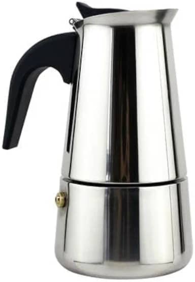 Cafeteira Italiana Inox 4 Xícaras – Design Moderno, Café Espresso Tradicional