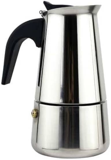 Cafeteira Italiana Inox 4 Xícaras – Design Moderno, Café Espresso Tradicional