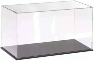 Caixa Expositora em Acrílico Transparente- base cor preta (30x15x20(h))