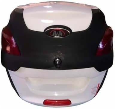 Baú Para Moto 41 Litros Original | Com Base Para FixaçãO | Capacidade MéDia(Branco)