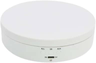 Suporte Expositor Giratorio Eletrico Para Vitrine Produtos E Foto Branco