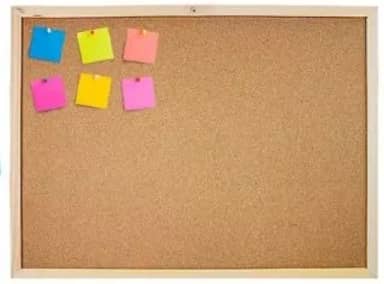 Quadro Mural Aviso de Cortiça 60x45cm Moldura Madeira - Cortiarte