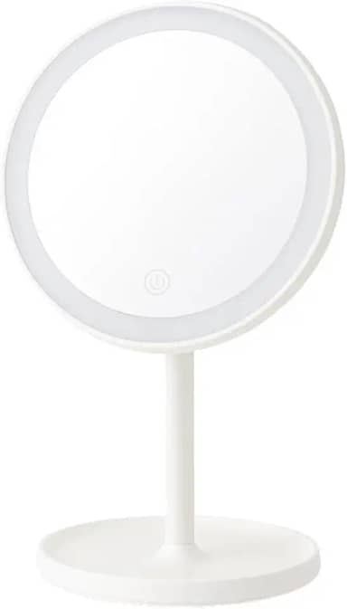 Espelho de Maquiagem LED Touch Screen Portátil USB Recarregável – Ideal para Viagem, Maquiagem e Barbear