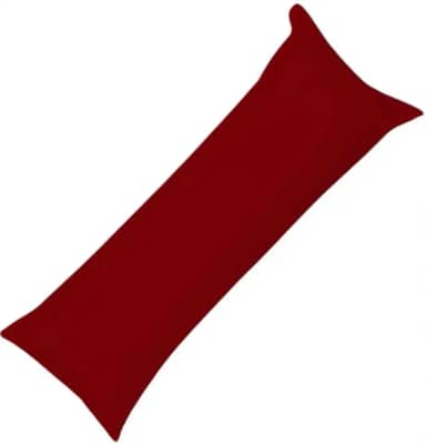 Travesseiro de Corpo Antialérgico com Fronha Lavável Zíper – Almofada Longa para Sono Confortável 140x40 (VERMELHO)