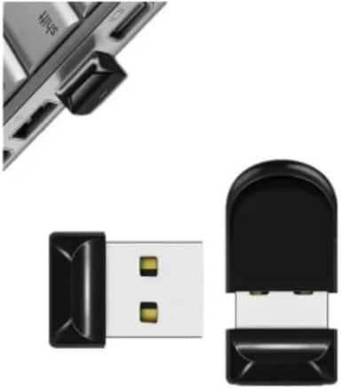 Mini Pen Drive USB 4GB, Portátil, Design Compacto, Compatível com Computador, Tablet, Carro e Caixa de Som, Preto