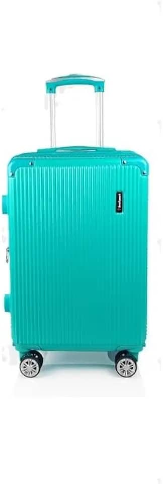 Mala De Bordo 360° ad, leve no avião. 2 zíperes, expansíveis rodinha duplo 9kg 10kg novo 2024.mala de viagem；malas de viagem(Verde,N19:54X 34x25)