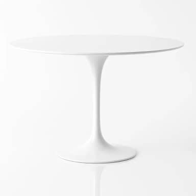 Mesa de Jantar Saarinen Redonda 80 cm Tampo e Base laca Branca