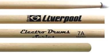 Baqueta Liverpool Electro Drums Padrão 7A ELD7AN Ponta de Nylon Especial para Bateria Eletrônica