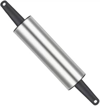 Rolo De Massa Liso para cozinha Aço Inox Com Cabo Pizza Esfirras Pão Macarrão Cores Sortidas