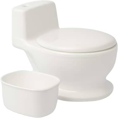 Troninho Pinico Infantil OHANA BABY Simulador de Privadinha Com Som Realista de Descarga Desfralde Divertido Para Bebes Meninos e Meninas Cor Branco