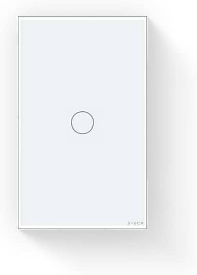 Interruptor Steck Ambiente Conectado 4X2" 1 Módulo Touch Branco Wi-Fi