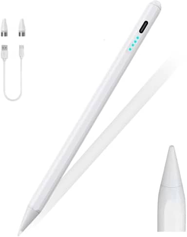 Caneta Digital Pencil Stylus Compatível com Ipad Apple Android Xiaomi Alta Precisão Palm Rejection Ponta Para Desenho e Escrita Natural Branca 1.0mm Sensibilidade na Inclinação – VOLT3M
