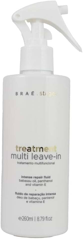Leave In Conditioner BRAÉ Stages Multi Condicionante - Proteção Térmica, Desembaraçante, Leve, Cheiro de Salão - 260ml