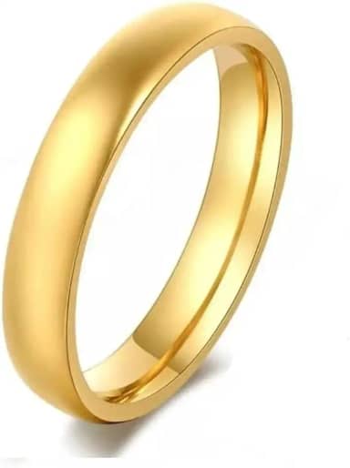 Aliança Avulsa 4mm Folhado A Ouro 18K Qualidade Original, Casamento, Casal, Noivado (16/17)