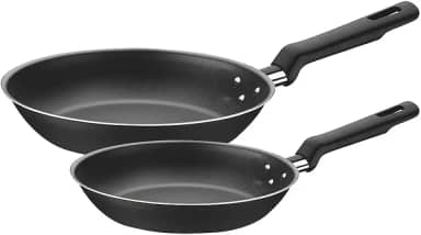 Jogo De Frigideiras De Alumínio Com Revestimiento Interno De Antiaderente 2 Peças Tramontina Grafite 2 Peças