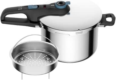 Panela De Pressão Rochedo Inox Trendy 6 litros Fechamento Externo Com Cesta De Vapor