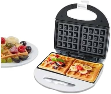 Máquina Waffle Grill Elétrica Panqueca Antiaderente 110V(Branco- 110V)