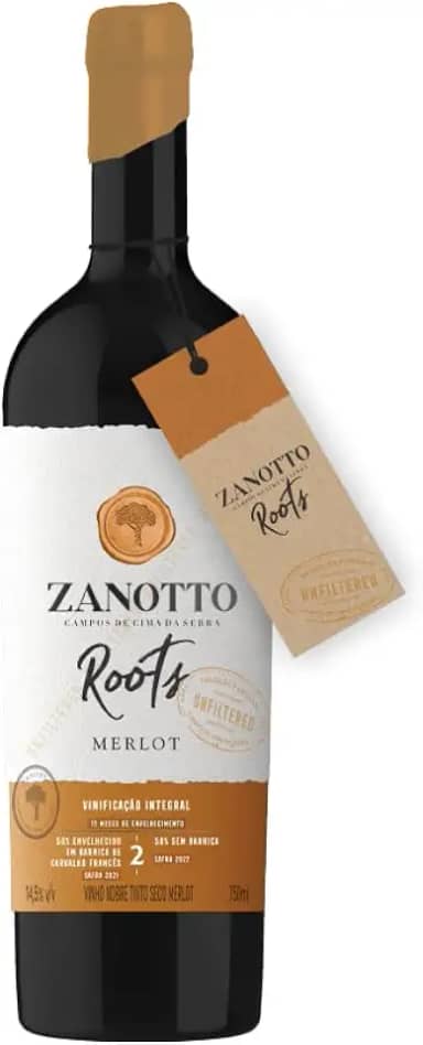 Vinho Nobre Tinto Seco Merlot Vinificação Integral Zanotto 750ml