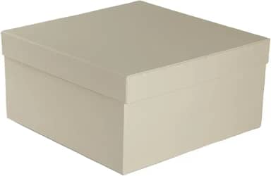 Caixa de Presente Cartonada Rígida Premium 30x30x15 cm (Marfim)