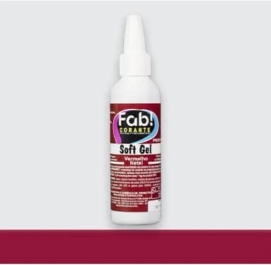 Corante Liquido em Gel Comestível Concentrado Soft Gel Fab 60g (Escolha a cor) (Vermelho Natal, 60g)
