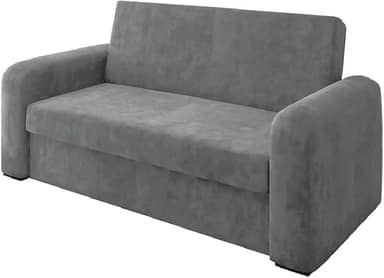 Sofá Cama Versátil 2 Lugares Veludo Selmer (CINZA)