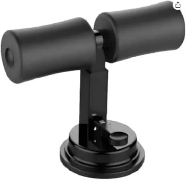 Aparelho Abdominal Portátil de Ginástica, Preto, Borracha Nitrílica, 17cm x 25cm, Sistema de Resistência Ajustável, para Exercícios em Casa e Escritório