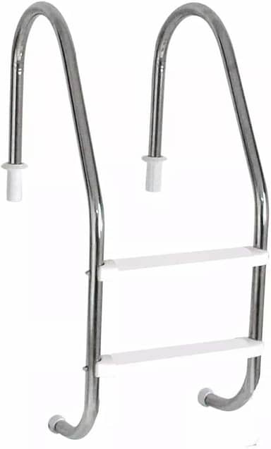 Escada Piscina Aço Inox Com Degraus Abs Corrimão Resistente