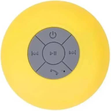Caixa de Som Bluetooth à Prova D'água com Ventosa para Fixação (Amarelo)