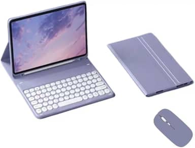 Capa + Mouse + Teclado Redondo Para Samsung Tab A9 Plus 11 Polegadas X210/X216/X218