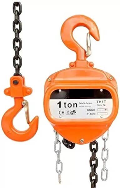 Talha Manual 1tonelada - 3m de Elevação com Freio Duplo Bull