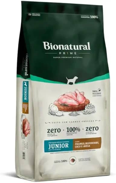 Bionatural Prime - Frango Cães De Raças Méd/Grand Júnior 20kg