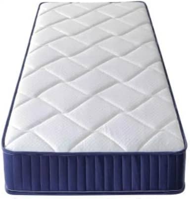 Colchão duplo de 15 cm, sensação macia média para crianças e quartos de hóspedes, espuma viscoelástica e mola interna, tecido respirável, suporte adaptável, isolamento de movimento