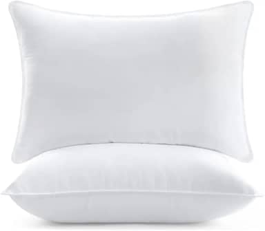 Kit 2 Travesseiros Antialérgicos 70x50cm Macios e Confortáveis com Fibra Siliconada – Lavável em Máquina