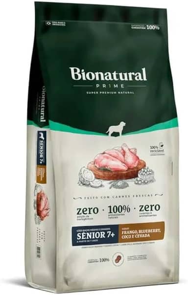 Bionatural Prime - Frango Cães De Raças Méd/Grand Sênior 7+15kg