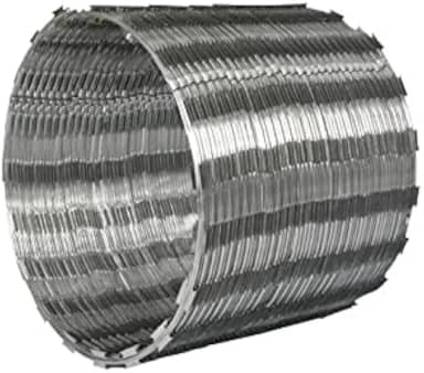 Concertina Galvanizada Simples 45cm 5m Com kit Instalação Minasul