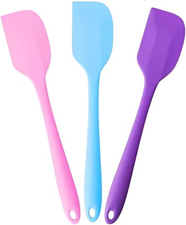 SYMEON Kit 3 Espátulas De Silicone Multiuso Resistência ao calor Antiaderente Durabilidade Prática Simples