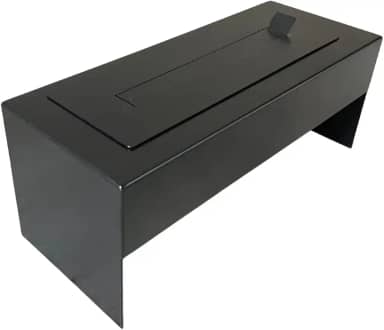 Lareira Ecológica Portátil Industrial Preta com 50 cm