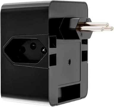 Protetor Contra Surtos Elétricos (DPS) CLAMPER 127/220V, 10 Amperes, 3 Pinos, para PC, PS5, Xbox, Smartphone, Monitor, Impressora, etc - iCLAMPER Energia 3 Preto LCF, 3 tomadas