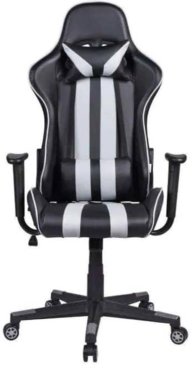 Cadeira Gamer Pelegrin em Couro Pu Reclinável Pel-3013 Preta e Cinza