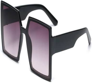 Óculos de sol vintage preto e branco, modernos, grandes, femininos, armação grande